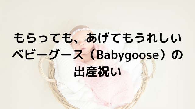 口コミ】出産祝い専門店ベビーグース（Babygoose）ってどうなの？実際購入してみました！｜港区ママのブログ